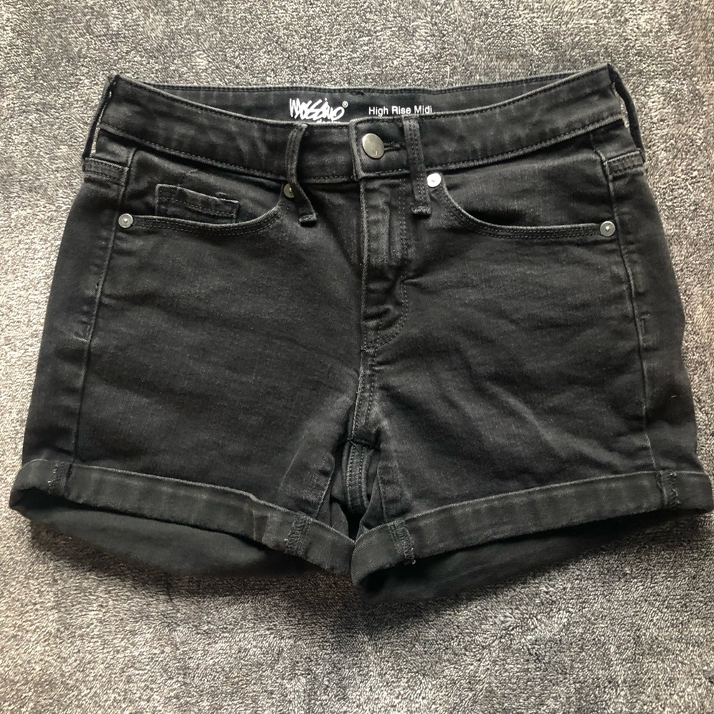 cute black denim shorts for summer back to school size 0